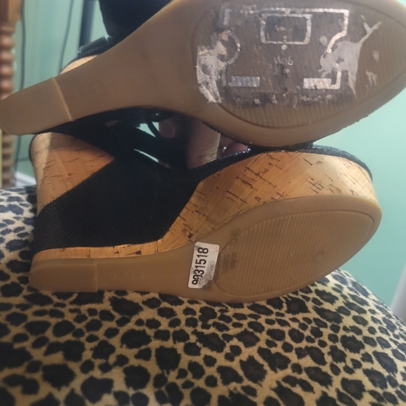BCBG Wedge Cork heels snakeskin sandals - BG-Rizza - Picture 4 of 6
